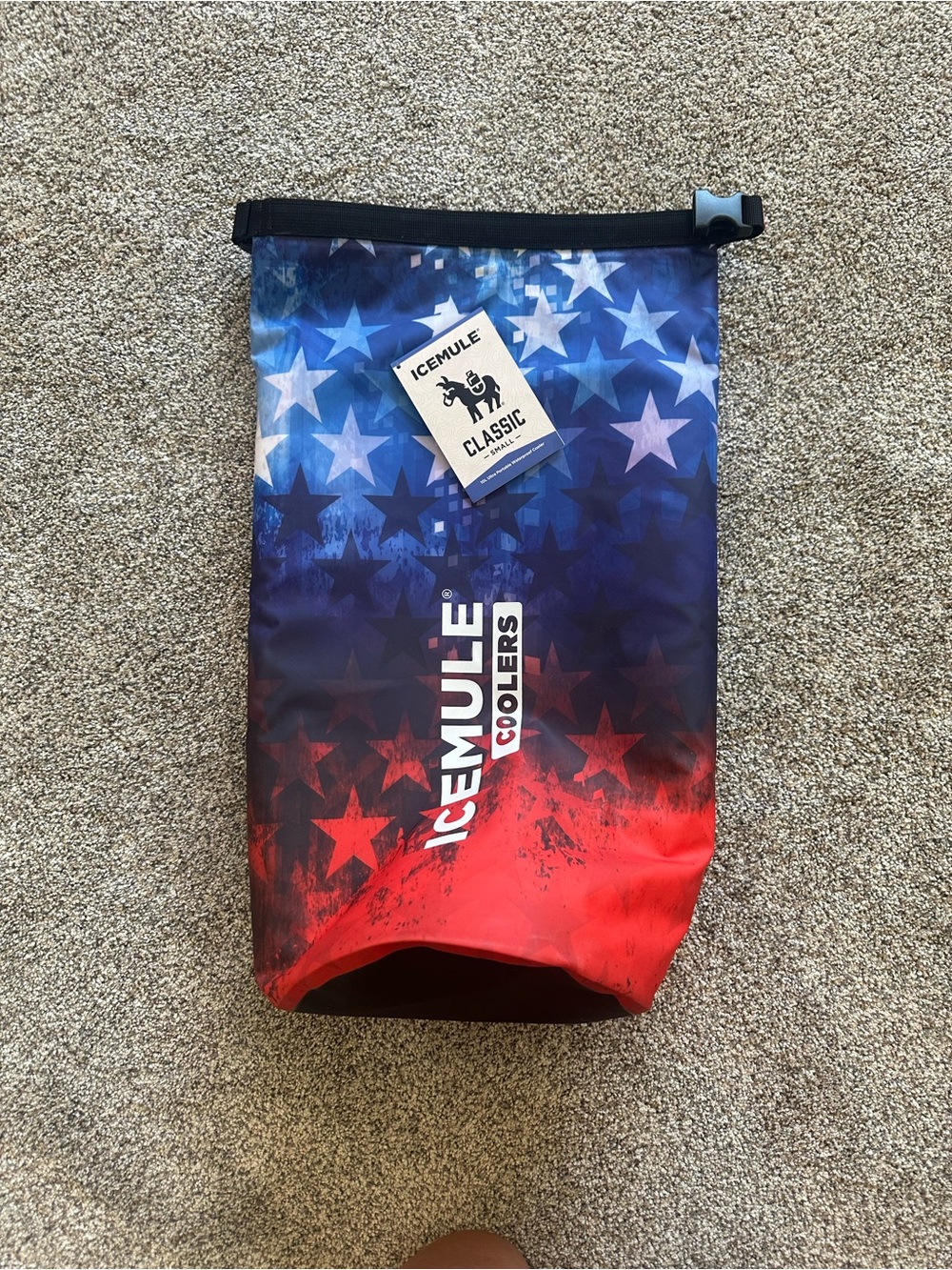 ICEMULE Classic Waterproof Cooler Bag - Red & Blue Star Print